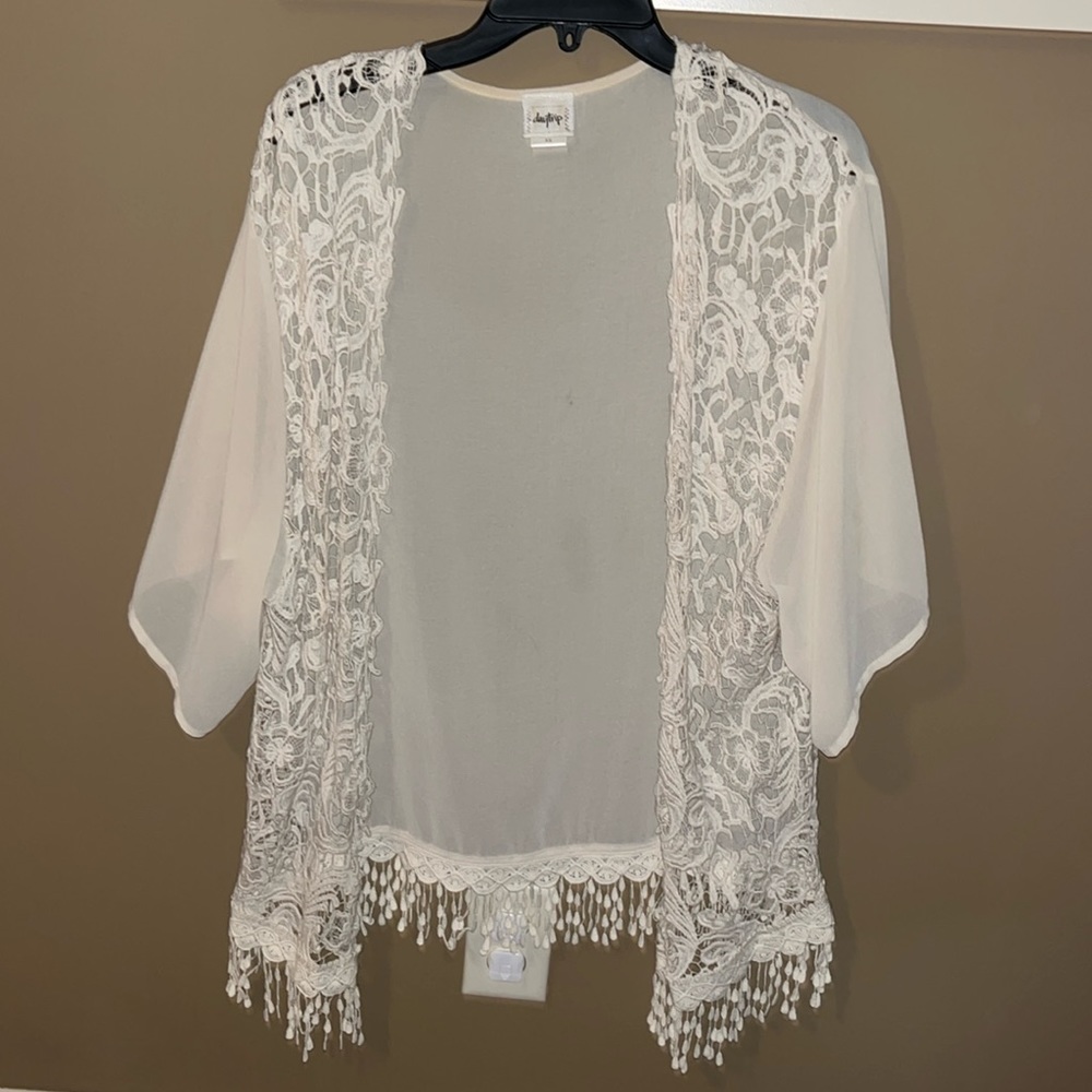 Beautiful lace pull over top